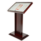 Mahogany Lockable Menu Stand | Walnut Construction, Fabric Board Mahogany Lockable Menu Stand