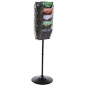 Rotating Mesh Magazine Display, Tiered View Rotating Mesh Magazine Display for Literature Collections
