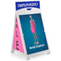 Oblique View of 24 x 36 Custom Coroplast Sign 24 x 36 Custom Coroplast Sign with Wheels