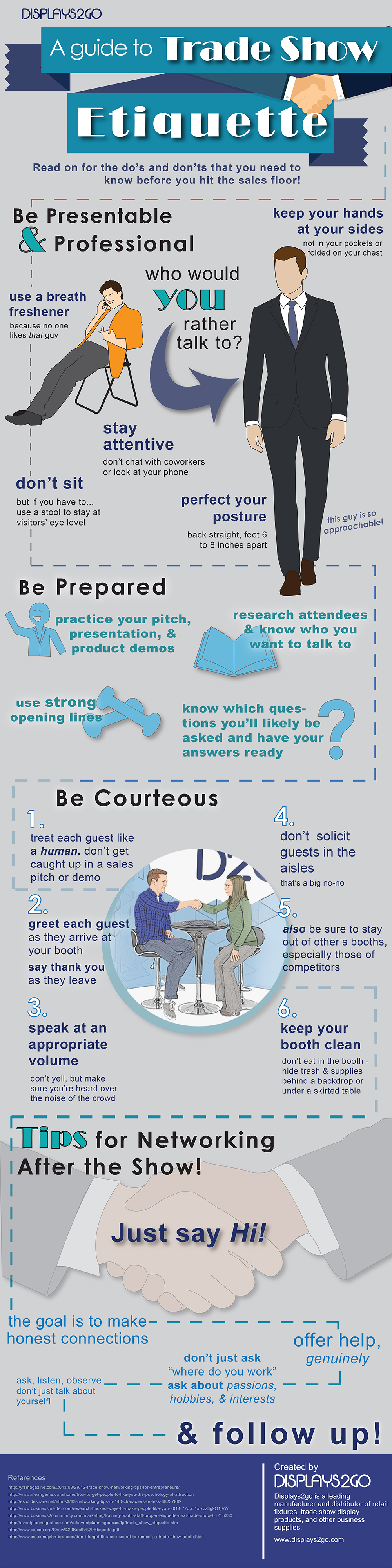 Trade Show Networking & Etiquette 101 Trade Show Etiquette Infographic