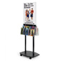 Poster Display Fixture - Black Acrylic with roller wheels poster display fixture