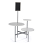 White Modern Display Table Modern Display Table with Steel Framework