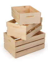 Handmade Retail Display Crates Natural Retail Display Crates