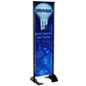 20” x 72” Black Permanent Banner Stand with Double Sided Graphic - Outdoor Use 20” x 72” Black Permanent Banner Stand with Double Sided Graphic