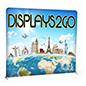 8' Trade Show Booth Backdrop With Custom Graphics via Dye Sublimation 8' Trade Show Booth Backdrop, Printed on Poly Flex Fabric