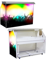 65” Wide with a Sunken Speed Well Custom Graphic Portable Wet Bar