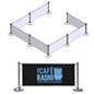 Crowd Control Management with Black Banners Crowd Control Management