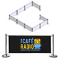 Black Crowd Barriers for Outdoor Promotions Black Crowd Barriers