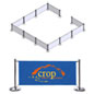Blue Cafe Banner with 2 Color Custom Printing Blue Cafe Banner