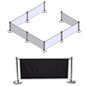 Black Outdoor Cafe Barrier for Crowd Control Black Outdoor Cafe Barrier