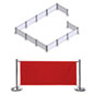 Crowd Control Barriers with 12 Red Banners Crowd Control Barriers with 12 Red Banners