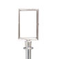 7" X 11" Polished Chrome Post Top Frame For Traditional Rope Posts stanchion top frame