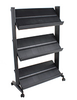 Mobile Literature Display with (3) Adjustable Shelves Mobile Literature Display