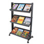 Mobile Literature Display with (3) Adjustable Shelves Mobile Literature Display