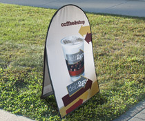 Folding Banner A-Frame Includes Full Color Digital Printing – Ultra-Lightweight, Mesh Fabric Construction Folding Banner