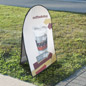 Folding Banner A-Frame Includes Full Color Digital Printing – Ultra-Lightweight, Mesh Fabric Construction Folding Banner