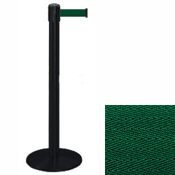 Black Stanchion With Dark Green Belt stanchion