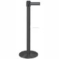 Wrinkle Black Stanchions With Black Belt with White Stripe stanchions