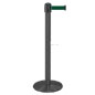 Wrinkle Black Stanchions with Dark Green Belt stanchions