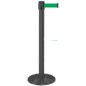 Wrinkle Black Stanchions With Green Belt Stanchions