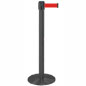 Wrinkle Black Stanchions With Red Belt stanchions
