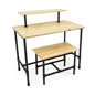 Set of Pipe Retail Nesting Tables with 3 Tiers Set of Pipe Retail Nesting Tables with Natural Tabletops