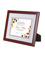 Diploma Frame with Cherry Wood Grain Finish Profile Diploma Frame