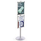 Display Stands: Hold Vertical & Horizontal Graphics plated display stands with a classic style.