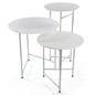Trade Show Cocktail Table Set for Merchandising Displays Trade Show Cocktail Table Set is Melamine & Aluminum