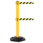 Weatherproof Dual Belt Stanchion, ADA Compliant Weatherproof Dual Belt Stanchion, (2) 4 Way Connectors