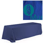8' Royal Blue Polyester Table Cover With Logo - 1 Vinyl Color 8' Royal Blue Polyester Table Cover