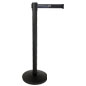 Stanchion with Black Printed Belt Ideal for a Customizable Barrier Stanchion with Black Printed Belt Includes 3 Color Silkscreen Graphics