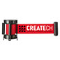 Red Custom Stanchion Belt with 2 Color Printing Provides Company Crowd Control with Branding Economy Red Custom Stanchion Belt with 2 Color Printing