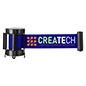 Blue Custom Stanchion Belt with 3 Color Printing Great for Branded Crowd Control Nylon Blue Custom Stanchion Belt with 3 Color Printing