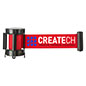 Red Custom Stanchion Belt with 3 Color Printing Offer Company Branded Crowd Control Red Custom Stanchion Belt with 3 Color Printing & Single Sided Graphics
