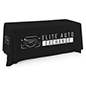 This Black Single Sided Custom Table Throw Will Attract Customers and Clients in Any End Use Black single sided custom table throw is made of high quality polyester material