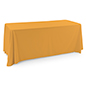 This Gold Polyester Table Cover Is Great for Concealing Old and Worn Surfaces Gold polyester table cover is machine washable