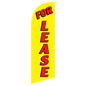 FOR LEASE Yellow Advertisement Flag with Single-Sided Graphic Single-sided FOR LEASE yellow advertisement flag for RELEASEYL Kits