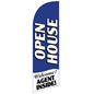 OPEN HOUSE Blue Feather Flag with Polyester Fabric Polyester OPEN HOUSE Blue Feather Flag fits REOPENBL fixtures