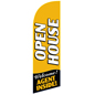 Fade Resistant OPEN HOUSE Gold Advertising Flag Polyester OPEN HOUSE Gold Advertising Flag for REOPENGD