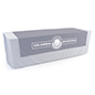 This Grey Printed Table Runner Is Great for Trade Show Booths Grey printed table runner with overall width of 30 inches