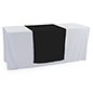 This Black Table Runner Can Be Washed With Ease at Home After Each Event Black table runner with machine washable material