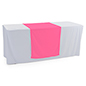 This Pink Table Runner Will Add a Bright Touch to Any Event Display Bright pink table runner with overall width of 30 inches