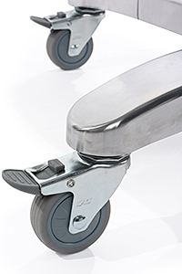 Rolling TV stands provide easy mobility from room to room. TV stand with locking casters