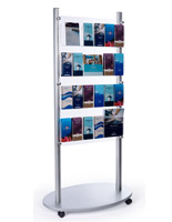 24 pocket adjustable 4-tier floor magazine stand