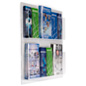 Oblique View of Wall Mounted Magazine Racks Adjustable Wall Mounted Magazine Racks