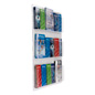 Oblique View of Wall Literature Rack Wall Literature Rack on Clear Backer