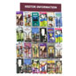 Wall Brochure Rack with 24 Single Pockets Wall Brochure Rack