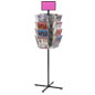 Rotating Grid Rack with Literature Holders Great for Lobbies Durable Rotating Grid Rack with Literature Holders