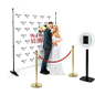 Step and Repeat Photo Booth with Adjustable Selfie Station All in one step and repeat photo booth